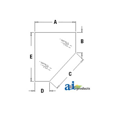 A & I Products Glass, Door, Lower (RH) 38" x30.5" x6" A-338428A1